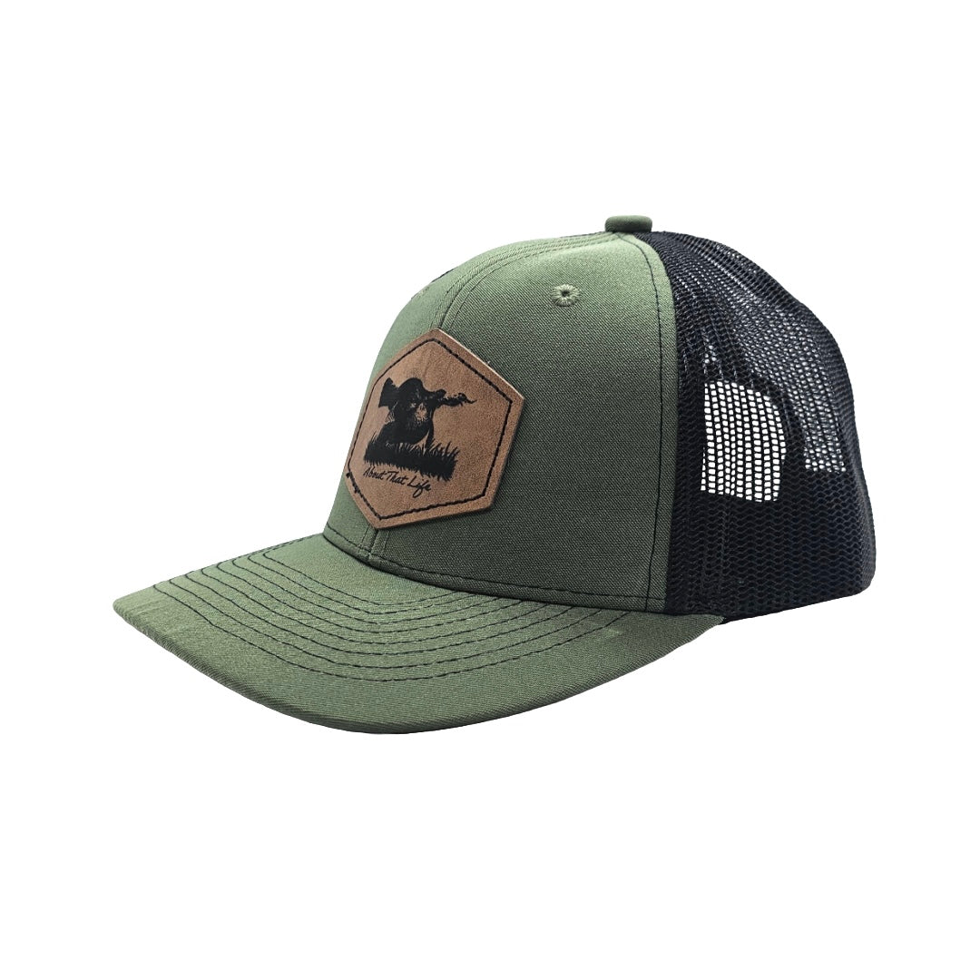 Turkey Gobble/Leather Patch/Moss/Black
