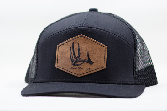Shed Antler/Leather Patch/Black